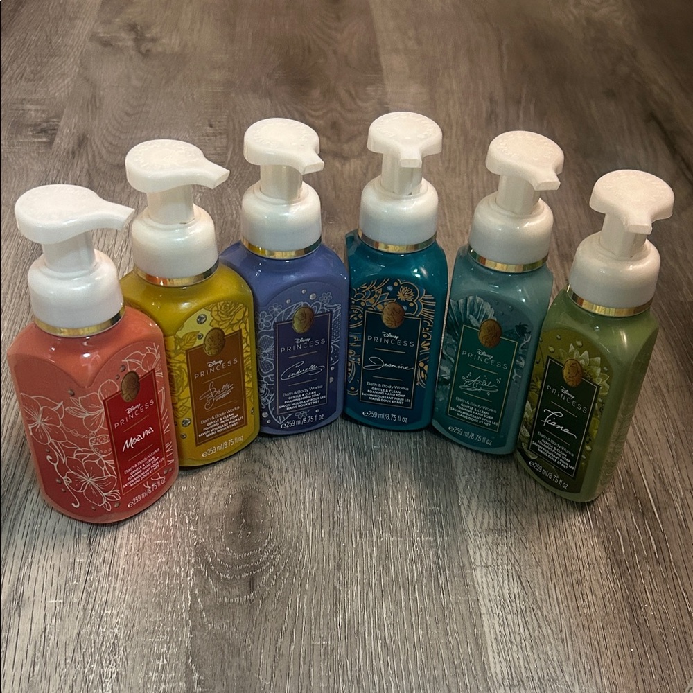 Bath & Body Works Foaming Hand Soap Set - Red, Yellow, Blue, Green EMPTY